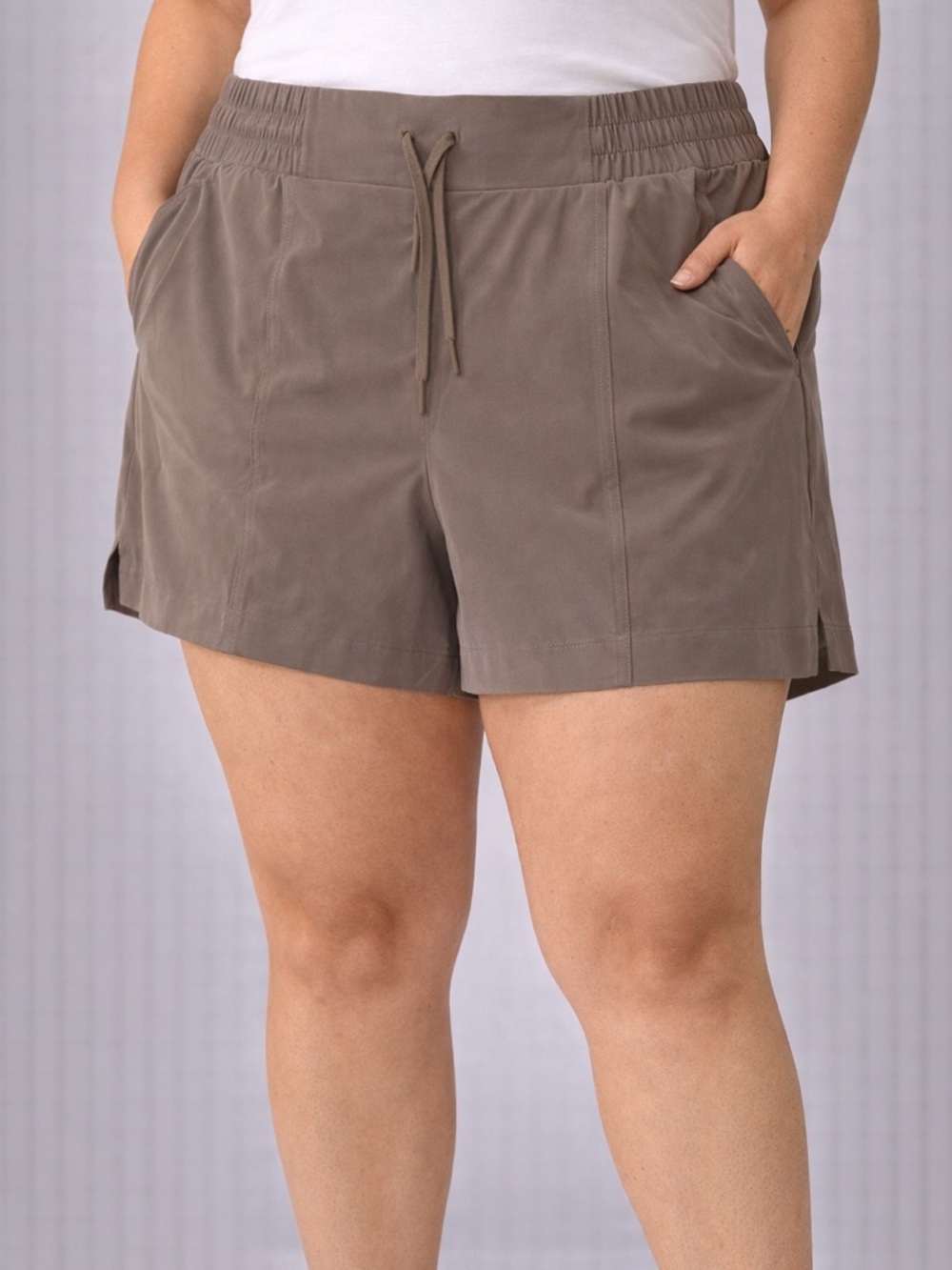all in motion Taupe Elastic Waist Athletic Shorts